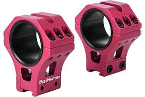 Anneaux de Montage de Lunette WestHunter Optics Précision pour Queue d'aronde de 11 mm, Montage de Lunette Tactique de 34 mm avec Adaptateur de 25,4 mm et 30 mm | Hauteur Centrale de 36 mm