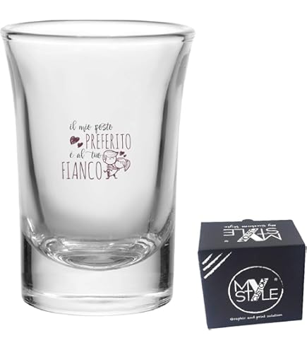 Bicchierino Da Shot Personalizzato - Vetro Inciso "Il Pap&agrave; Migliore Del Mondo", Idea Regalo