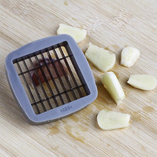 Comenzar Knoblauchpresse, Knoblauchschneider, Knoblauchwürfelschneider, schlagfester Kunststoff mit Edelstahl-Schneidklingen - 6