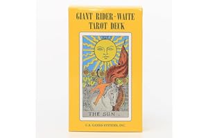 HENGLONGKEJI （Tarjeta de Gran tamaño） Tarot Giant Rider Waite Tarjetas de adivinación Generales anticuadas, Tarjetas de Juegos de Mesa de Entretenimiento para Fiestas de Ocio Giant Rider Waite Tarot