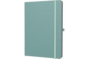 ONAVIA A4 Liniert Notizbuch, Notebook Hardcover, 80 Blätter (160 Seiten) 80 g/m², 7mm Linienabstand für zu Hause, Schule und Arbeit (Grün)