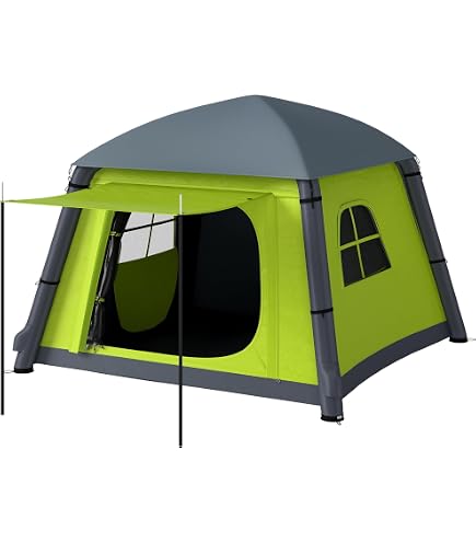 kampa dometic studland 8 air tent (Dometic) Finish:Teepee with Playmat Schutzblechbügel Bandstreben silber-309277-2 Feature: Full Surface