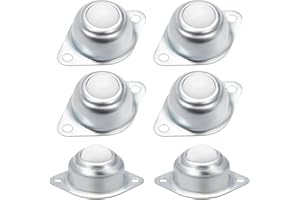 BLLREMIPSUR 6 Stück Kugelrollen Für Möbel Kugelrollen Möbelrollen Lenkrollen Flach Ball Roller Bearing Möbelrollen für Auf Möbeln Gepäck Und Förderbändern Montierte Wälzlager