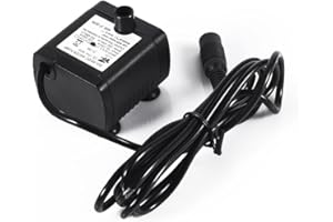 FDIT Pompe à Air DC12V Solaire Amphibie Mini Pompe à Eau Électrique Submersible Pompe Ultra-Silencieuse à Réservoir