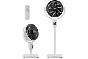 Pro Breeze AirFlo Plus Standventilator 109cm - Leiser Ventilator mit Fernbedienung, LED-Display – ULTRASTARK, Oszillierend, 29dB, Höhenverstellbar – Energieeffizient für Schlafzimmer, Büro, Zuhause