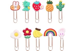 CHROMACRAFT 10 Clips De Papel Creativos De Dibujos Animados, Clips De Papel Creativos, Clips De Papel Lindos, Clips De Papel Decorativos, Papelería Para Niños