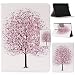 Produktbild Kindle 8 Generation Lederhülle, Baokai PU Leder Tasche Flip Case für Amazon Kindle (8.Generation - 2016 Modell) 6 Zoll Bunt Painting Ultradünnen Hart Innere Wallet Tablet Case mit Standfunktion Auto Sleep/Wake Funktion Schutzhülle - Rosa Baum
