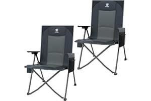 EVER ADVANCED Chaise de Camping Pliante avec Dossier réglable 160KG, Chaise Pliante Recliner 4 Positions, Chaise Pliante avec Poche latérale & Porte-Boisson pour Camping Jardin Balcon