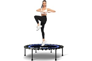 DARCHEN 200 KG Rebounder Trampoline for Adults, Indoor Small Rebounder Exercise Mini Trampoline for Workout Fitness for Quiet and Safely Trampoline Indoor [100 CM]