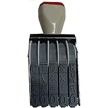 ZENG 5 Band Gummi Ziffernstempel - Verstellbarer Datumstempel 7 Mm