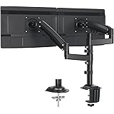 ErGear Dual Monitor Stand for Most 13-32 inch Ultrawide Screens up to 12kg, Adjustable Gas Spring Arms, Full Motion Dual Moni