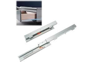 HAMON Wyciąg do dużych obciążeń, 2 sztuki, szyny do szuflad z pełnym wysuwem, prowadnice podłogowe, montaż podłogowy, system szynowy, prowadnice do dużych obciążeń (40 cm)