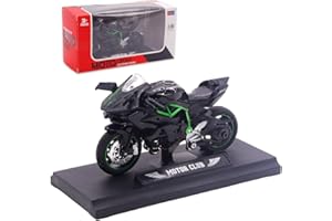 FCXVXCL Modèle Moto Véhicules À Moteur Moto Modèle Réduit Voiture Jouet en Alliage Haute Simulation Objets De Collection Reproduction Cadeau De FêTe d'anniversaire Noir