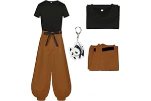 LYL100WT Jujutsu Kaisen Cosplay Costume for Kids Adult Anime All Characters Outfits Full Set with Keyrings Halloween Carnival Fantasy Gift