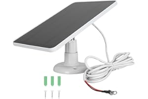 Culnflun Solar Panel Charger for Video Camera, 10W 360 Degrees Adjustable Solar Panel Video Door Phone for Google Nest/Eufy Doorbell 2K Camera, Ring Video Doorbell 2/3/3 +/4 Plus (CSP4W-O-W)
