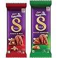 Cadbury Dairy Milk Silk Chocolate Bar Large Combo (Silk Fruit & Nut 137 G, Silk Roast Almond 143 G), 280 Gram