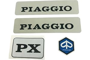 SEBA.RICAMBI Kit Completo Adesivi Ciclomotore Ciao C7 Px P Pxv Serbatoio Parafango Posteriore Stemma Scudetto Anteriore