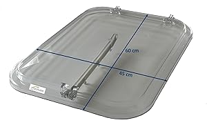 MED BUILDING SOLUTIONS MED Cupola di Ricambio per Lucernario per Tetto 45x60cm in Plastica - Materiale Resistente e Trasparente - Facile da Installare – Altamente Compatibile