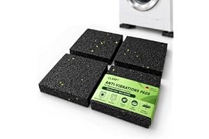 CLARE 4 premium vibrationsdämpare, halkfria kuddar, 90 x 90 mm, tvättmaskinsunderlägg, antivibrationsmatta, halkfri matta, is
