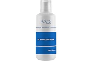 AQUYO COSMETICS Blueline Schrundencreme 40% Urea, Fußcreme zum Hornhaut entfernen (500ml) | Creme für rissige Fersen und Füße, zur Behandlung von Schrunden an Händen, Ellenbogen oder Füßen