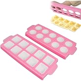 2 Pieces Plastic Mould for Ravioli, 26.5&times;10.8&times;2 cm, 10 Ravioli | Square Ravioli Mold, Round Ravioli Mold, Dumpling Paste Mold
