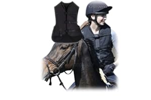 YXYMOTEFLY Gilet Airbag Équestre Femme Manteau De Concours D'équitation Gilet De Moto Respirant 3D Gilets De Protection pour Sports Motorisés (Color : Nero, Size : 3XS)