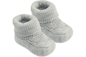 Soft Touch Royal Icon Newborn Baby Booties Baby Boys Girls Knitted Booties 1 Pair Plain Bootees NB-3 Months 1118
