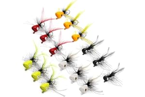 YHUASIA 15 Stück Köder Zum Fliegenfischen,Angeln Bass Pike Fliegen,Fliegen Angeln Nymphs,Fliegenfischen Set,Mit Aufbewahrungsbox,für Mandarinenfisch Und Barsch Angelzubehör Verwendet