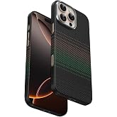 KeepHone iPhone 16 Pro ile Uyumlu Kılıf, MagSafe Şarj &Ouml;zellikli, Aramid Karbon Fiber Kevlar, 0,5mm S&uuml;per İnce, Şafak