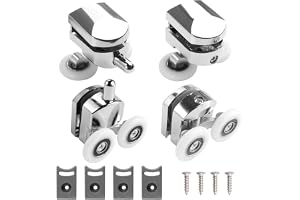 4 duschdörrsrullar, 25 mm duschdörrsrullar, reservdelar för glas 4–6 mm