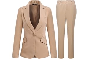 YYNUDA Hosenanzug Damen Business Outfit Slim Fit Blazer Elegant mit Anzughose/Rock für Frühling Sommer