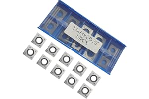 FOXBC Inserts en carbure indexables de remplacement de 14 mm pour inserts Grizzly H7319 et raboteuse à tête de coupe en spirale Grizzly 14 x 14 x 2 mm - Paquet de 10