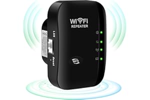 NICEJOOE WiFi Extender,2023 Generation WiFi Booster,Covers Up to 3000 Sq.ft and 35 Devices,Internet Booster with Ethernet Port,WiFi Range Extender,Alexa Compatible(Black)