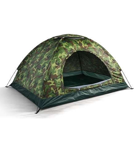 MFH 3 Personen Zelt Monodom mit Moskitonetz Woodland Sport & Freizeit