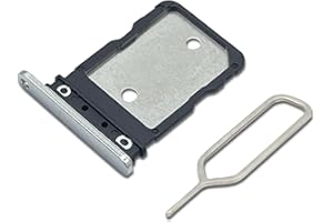 Eonpam Dual SIM Karte Rahmen für Google Pixel 7 Pro Card Tray SIM Kartenhalter Slot Schlitten Halter + SIM Pin(Weiß)