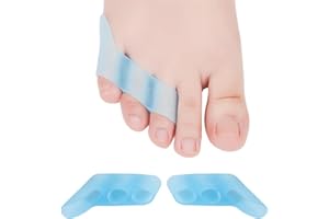 DYKOOK Pinky Toe Separator Pinky Toe Cushion 6PCS Little Toe Straightener Gel Sup Soft Tailors Bunion Corrector for Bunionette Pain Relief,Overlapping Toe,Calluses,Blisters,Corns Protect (Wathet)
