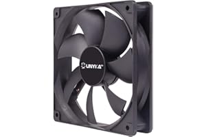Fan d'ordinateur Unykach 120 mm, 51800, PC de Base de Base, 2000 TR/Min, 4 épingles, 7 Lames, silencieuse