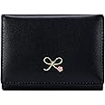 Sunwel Fashion Girls Cute Bow Wallet with Pink Stone Tri-folded Small Wallet Cash Pocket Card Holder ID Window Purse for Women Girls (BLACK, BOW STONE), BLACK, Bow Stone