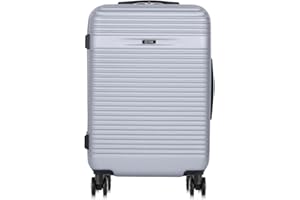 OCHNIK Walizka średnia | Twarda obudowa | Materiał: ABS | Kolor: szary | Rozmiar: M | Wymiary: 66x45x26 cm | Pojemność: 66 l | 4 kółka