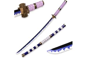 ACTASITEMS Espada japonesa Roronoa Zoro Anime Cosplay de madera – 104 cm, Katana -Yama Enma Arashi /Death Surgeon Trafalgar Law /Luffy Kitetsu/shisui/wado ichimonji /juego de 3 piezas
