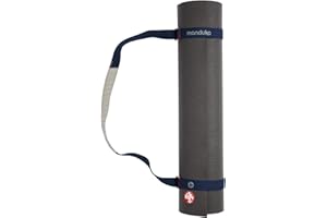 Manduka Yoga Commuter Mat Carrier - Eco-Friendly Cotton, Easy to Carry, Hands-Free, For All Mat Sizes, 68" x 1.5"
