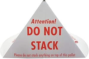 EUROPA INDUSTRIES Printed Cardboard Pallet Do Not Stack Cones Warning Triangles Pack of 10