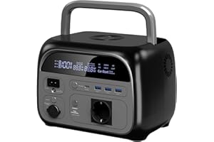 CTOLITY Generador Eléctrico Portátil De 500W, Batería De Emergencia LiFePO4 De 345Wh, Con Aplicación, Carga Rápida En 2,5 H Enchufe Ue De 220V, SAI, Generador Solar Para Acampada/Hogar/Oficina