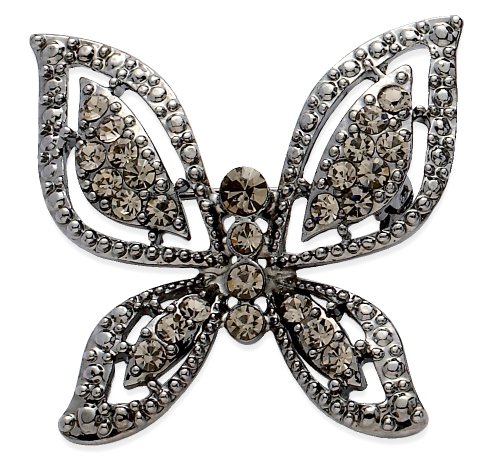 Jodie Rose Clear Crystal Butterfly Brooch