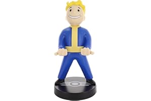CABLEGUYS Cable Guys Fallout Figura gaming Vault Boy - Soporte para mando o smartphone - Cable USB incluido - 20 cm