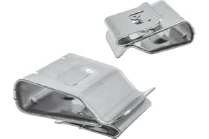 Zayin Solarmodul Kabelclips Photovoltaik Kabelclips Anhängerrahmen Drahtklemmen Clips Edelstahl 21,6 mm/0,85 Zoll Länge-[100 Stück]