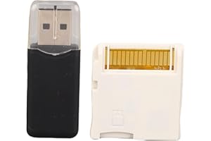 Lazmin112 2025 R4 Tarjeta de Memoria de Videojuegos, Chip ASIC Construido, Tarjeta Flash con Lector, para NDS/NDSL/NDSI/NDSI XL/2DS/3DS/3DS XL/Nuevo 3DS/Nuevo 3DS XL/2DS XL (White)
