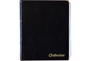 COLLECTOR Classeur pour Les Billets en Format d’Un Livre avec 15 Pages et 15 diviseurs – très Large capacité - Noir