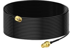 BINGFU WLAN-Antennen Verlängerungskabel RP-SMA-Stecker auf RP-SMA-Buchse RG174-Koaxialkabel für WLAN-Router, Sicherheitskamera, kabelloser Mini-PCI-Express-PCIE-Netzwerkkartenadapter, 10m