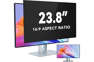 IPROKKO Film de Confidentialité Amovible pour Ordinateur de 23,8 Pouces - Anti-Lumière Bleue et Anti-Éblouissement - Pour Écran 16:9 Hp Dell Acer Lenovo Asus 23,8"